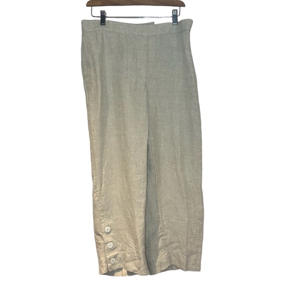 Chico's Straight Leg 100% Linen‎ Pant Size 1.5 US 10 NWT - Picture 1 of 6